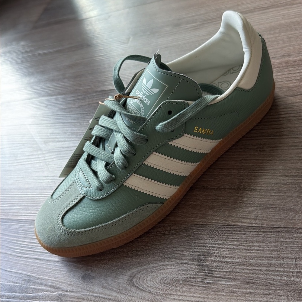 Adidas Samba OG W Sneakers in Sage Green & White - Picture 4 of 8